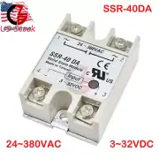 SSR-40 DA 24V-380V 40A 250V Solid State Relay Module 3-32V DC to AC