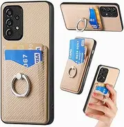 Compatible with Samsung Galaxy A53 5G Case,Compatible with Samsung Galaxy A53 5G SM-A536 [PC+TPU+PU] Card Holder Kickstand Phone Cover XS