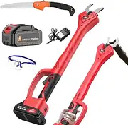 Electric Cordless Pruning Shears, Extended SK5 Alloy Blade Fruit Tree Pruning Shears with 3000 mAh Battery & Other Accessories, 40mm Cutting Diameter, Body Length 60cm, for Tree Pruning 1*Battery