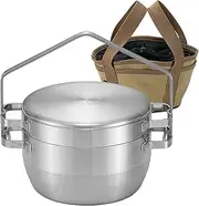 Hanging Cookware Stainl Steel Dutch Pot Camping Stew Pot Thicken Frying Pan Silver