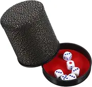 Abaodam 1set Custom Party Dice Cup Silent Dice Shaking Container with Base Game Prop for Bar and Ktv Entertainment