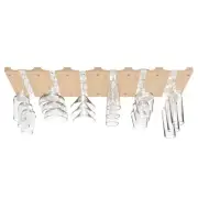 Wooden Wine Glass Holder for Under Cabinet | Under Shelf Kitchen Stemware Rac...