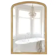 Arched Wall Mirror Wood Framed, 24" x 36" Rustic Farmhouse Wood Arched Mirror