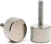 Square Nuts Bolts, 10pcs M3x6/8/10/12mm Black Silver Steel Round Head Toolless Hand Tighten Thumbscrew Thumb Bolt Screw for PC Computer Case Cover(Silver,M3x6mm)