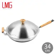 【LMG】34cm台灣製316不鏽鋼櫻花紋不沾七層鑄造炒鍋 (9.2折)
