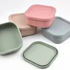 with Lid Silicone Lunch Box Microwave Portable Lunch Box Student