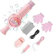Elastic Smokes Bubble Machine, Automatic Bubble Maker Elastic Smog Bubbles Blower for Boys and Girls Bubbles Wand for Birthday Party
