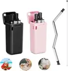 2 Sets Silicone Drinking Straws BPA-Free Reusable Odorless Wheat Straw Fibre Box