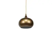 Kirby Inverted Bowl Metal Cord Drop Pendant Light Lamp - Pearl Gold.