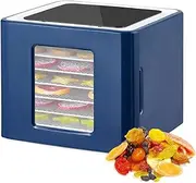 Food Dehydrator with 6 Trays, Food Dryer Machine with LED Touch Control, Adjustable Digital Temperature and Time, for Jerky, Meat, Beef, Dog Treats, Fruit, Vegetable, Herb, Yogurt A