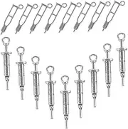 [SHINEOFI] 20pcs Medical Keychain Pendants for DIY Necklace Key Ornaments Delicate Pendant Charms for Bracelets DIY Charms Stethoscope Charms Hanging Charm Bag Pendant Hospital Pendants Metal