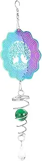 WeiLaiKeQi Wind Spinner Yard Art Garden Decoration Windchime for Balcony Door Christmas, Wavy Tree