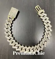 ICED Miami Cuban Designer Prong Link Chain Bracelet Hip Hop Plated CZ Jewelry
