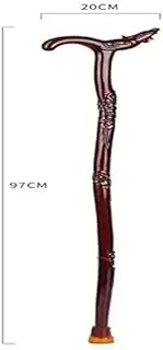 LXPYMXDP Wooden Walking Stick, Wooden Cane, Senior Staff, Wood Carved Cockatoo Cane, Non-Slip Walking Stick, Thanksgiving Gift for Seniors