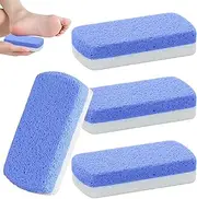 Pack of 4 Pumice Stone Foot Care, Double Sided Pumice Stone, Double Sided Foot Pumice Stones for Feet, Grinding Stones for Removing Dead Skin, Callus, Cuticles (Blue White,White Grey)
