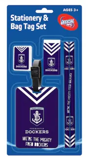 Fremantle Dockers AFL Stationery and Bag Tag Set