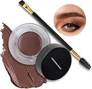Boobeen Brow Pomade Waterproof Eyebrow Cream Kit - Create Natural Makeup With Dual Head Brush Included