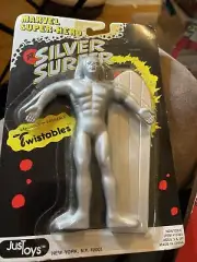 Silver Surfer Marvel Super Hero Figure 1990 Just Toys Bend-Ems Twistables NEW