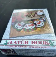 Wonder Art Christmas Latch Hook Rug Kit Merry Men Snowmen Trio #4680 Sealed