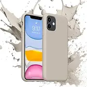 iPhone 11 Case, Liquid Silicone Phone Case Compatible with iPhone 11 5.8 inch, Full Body Slim Soft Microfiber Lining Protective Case [KJHD] Stone