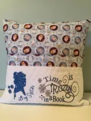 Big Sister Frozen Reading Pillow with book pocket.