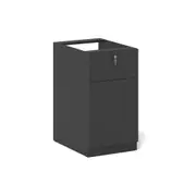 Modern Furniture KENTO 40x73cm Drawer Filing Pedestal Cabinet - Black