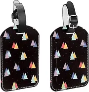 [WOSHJIUK] Luggage Tags,2 Pack Labels Suitcase Tags,Color Triangle,Luggage Tags Privacy Protection Travel Bag Tag