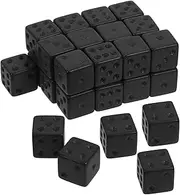 LOPUNER 30pcs Frosted Black Acrylic Dice Party Game Dices for Board Games Lightweight and Portable Dices for Gatherings and Events