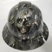 full brim hard hat custom hydro dipped IN RIPPING OUT SKULL FACES KILLER HAT NEW