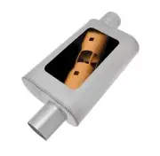 Gibson MWA Offset/Offset Oval Muffler; Stainless