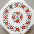 12'' Marble Table Top Inlay Malachite Coffee Corner Bed Room Center Side