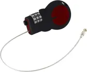 Cable Lock with 30In Retractable Steel Cable, Red, TSA Approved Padlock & Bike L