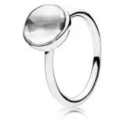 NEW Authentic Pandora Silver Clear CZ Large Poetic Droplet Ring 190982CZ-48