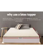 Giselle Bedding Latex Mattress Topper 5cm Queen