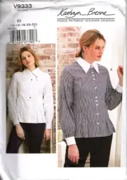 Vogue V9333 Misses 14 to 22 Kathryn Brenne Button Front Shirt Sewing Pattern