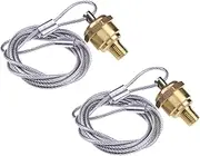 Etersec 2 Pack 1/4" NPT Air Tank Drain Valve Plug Fitting with 60" Cable, Compatible with Haldex 12105 N3613AD, Fit for Semi Trucks and Trailers, Air Compressor Brake Reservoir Manual Drain Valve