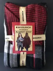 Woolrich Reversible Blanket Wrap NWT Red And Black Plaid