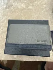 Prada Portacarte Di Cred Micro Vitello Leather Wallet Card Holder NWT