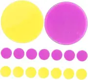 Kisangel 200pcs Counter for Round Colorful Yellow Classroom Counting Chips Blue Tiddlywinks Counters Math Counting Chips Small Marker for Party Game Resin