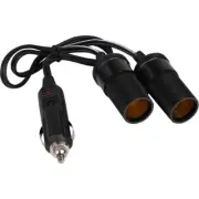 DC Car 12V Lighter Dual Socket Splitter/Y-Cable with Fuse and 12" Cords