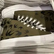 MCQ by Alexander McQueen Swallow High-Top Sneaker Light Green Women's 10