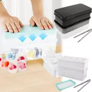 Ice Cube Tray with Lid and Bin 2 Pack 8 Grids Ice Cube Trays for Freezer GoXqD