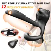 12 Speed Penis Vibrator Cock Ring G Spot Clit Stimulator Remote Couples Sex Toy