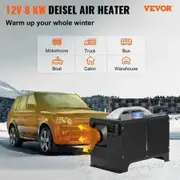 Diesel Air Heater 8KW All in One 12V Truck Heater Parking Heater with Black LCD Remote Control Fast Heating Diesel Heater for RV Truck Boat Bus Car Trailer