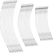 30Pcs Fishing Wire Leaders Bite Lines with Swivels for Freshwater Saltwater Fishing Durable Fishing Gear for Anglers