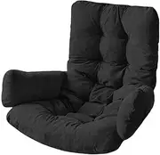 Folpus Swing Basket Cushion Pads for Garden and Patio, Black, as described