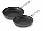 2 Pc Nonstick Skillet Frying Pan Set Omelette Aluminum Oven Safe 8" 10" Cookware