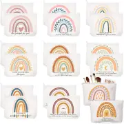 Sieral 20 Pcs Canvas Makeup Bags Bulk Inspirational Quotes Cosmetic Bags Make...