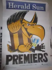 2008 Hawthorn Football Club : AFL Premiers Official Weg Poster unframed