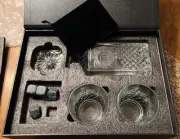 Gift for Boss/Mentor Whiskey Decanter Set with 2 Glasses & 4 Ice Stones NEW